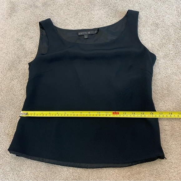 Lafayette 148 New York Women's 6 Black Classic Tops Sleeveless - Picture 8 of 9